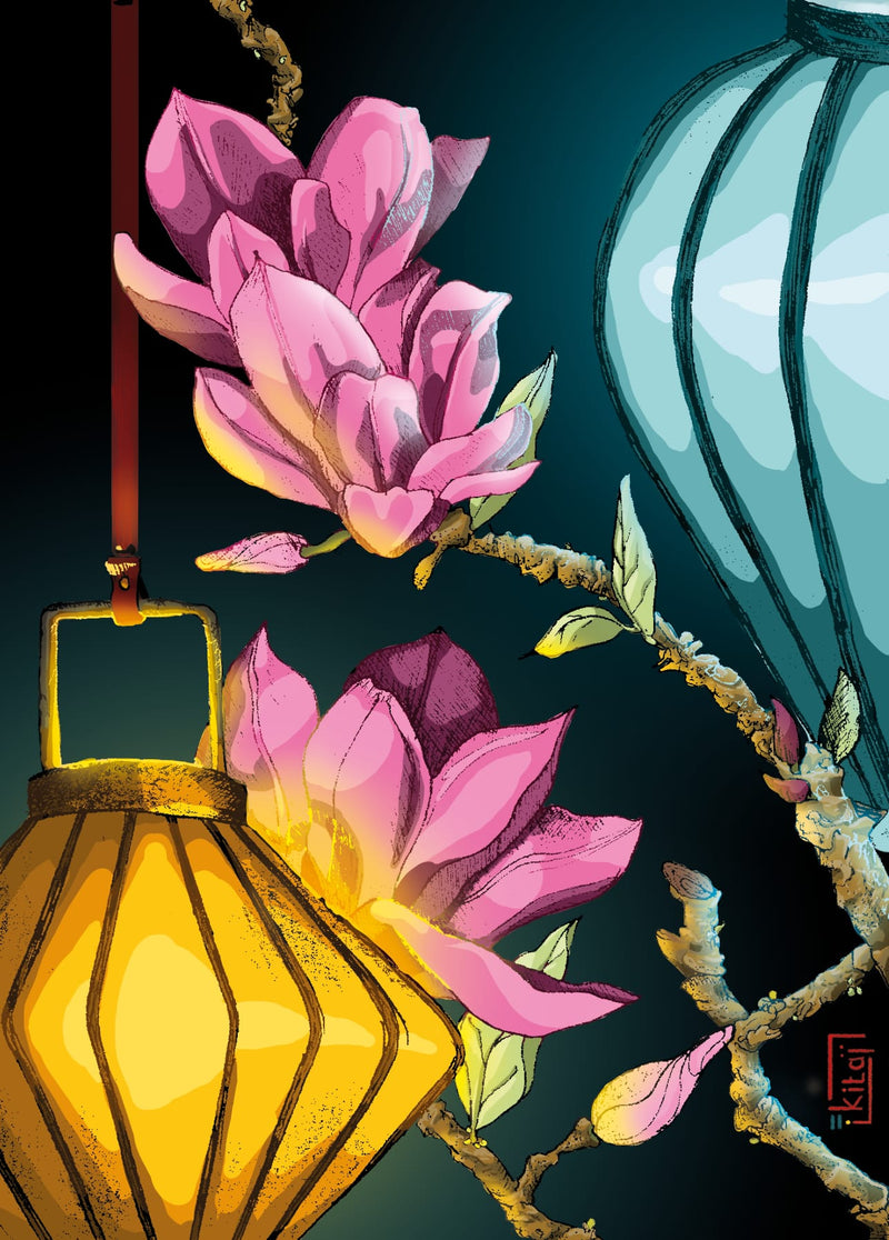 Blooming under the lanterns